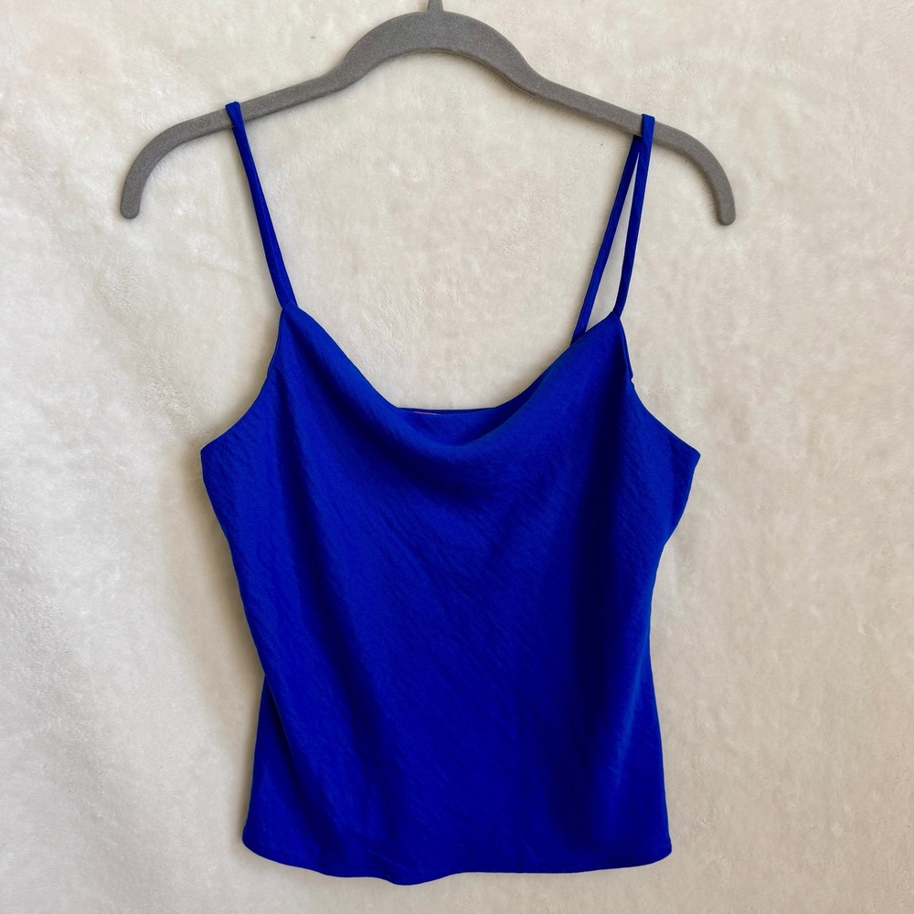 Altar'd State Intimately Royal Blue Cowl Neck Cami Top Womens XS Sleeveless